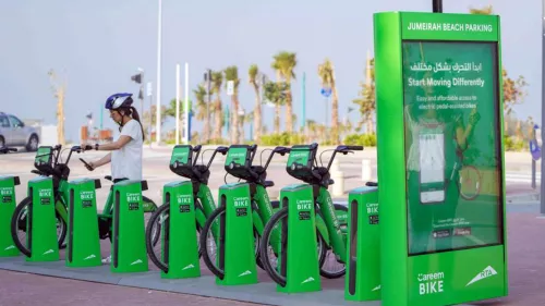Free bike rentals for participants of the Sheikh Zayed Road event