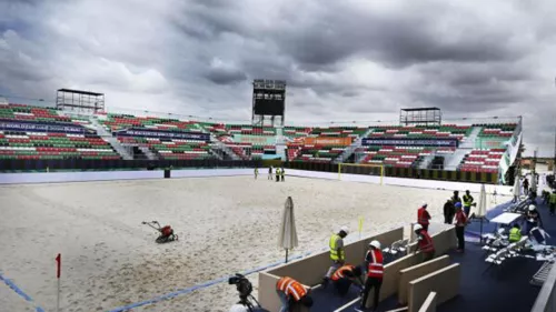Stadium for the FIFA Beach Soccer World Cup UAE 2024 Dubai constructed in a record-breaking 25 days